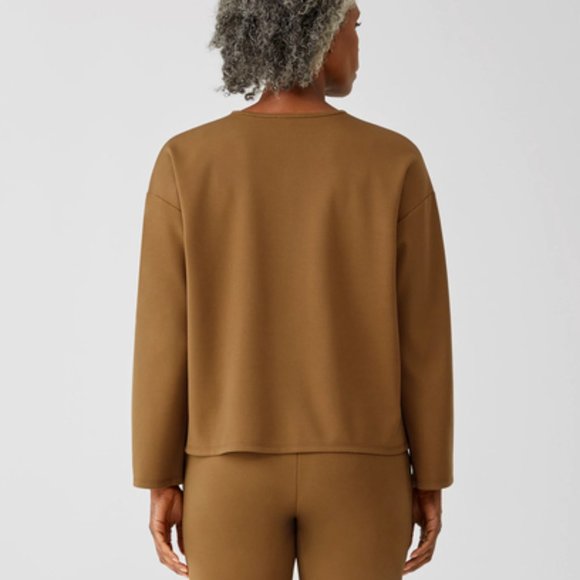 Eileen Fisher 3X Flex Ponte Box-Top Long Sleeve Shirt - Picture 3 of 15